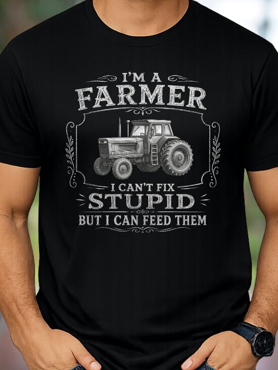The Unbranded Brand Other - I'm A Farmer I Can't Fix Stupid But I Can Feed Them Unisex T-Shirt